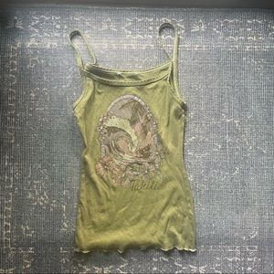 Green tank top